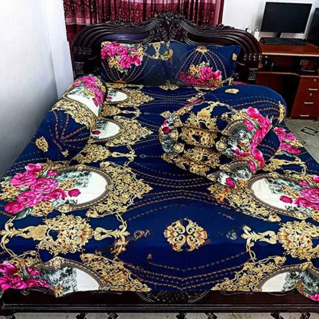 Premium Quality Twill Cotton Comforter 5 Pcs Set