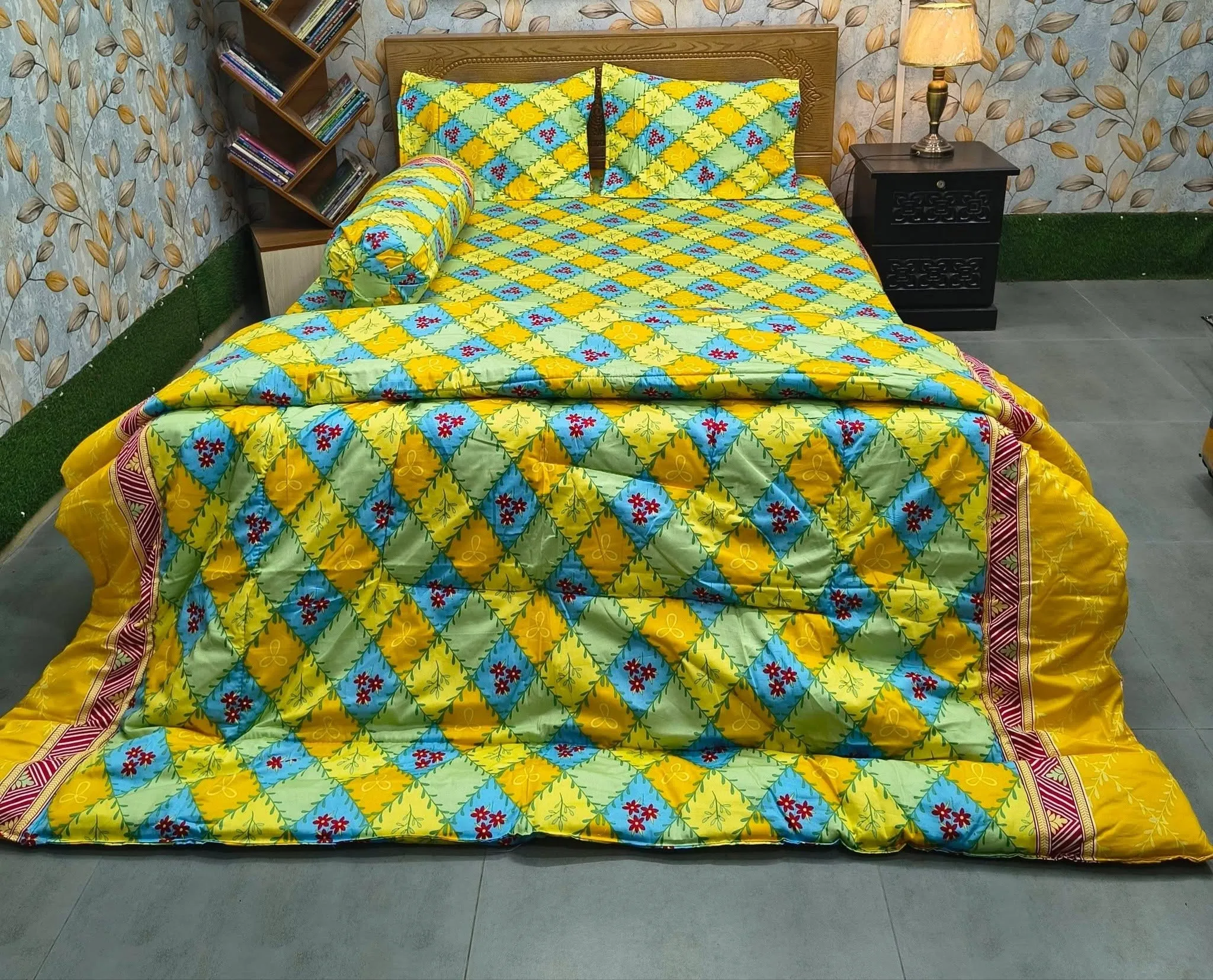 Premium Quality Twill Cotton Comforter 5 Pcs Set