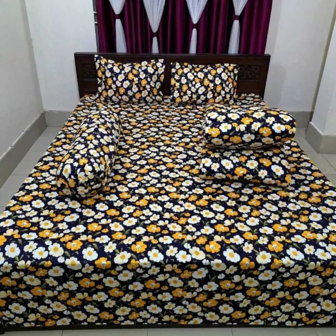 Luxurious Twill Cotton Comforter With 5pcs Set